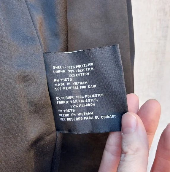 London Fog Black Trench Coat - Picture 7 of 7